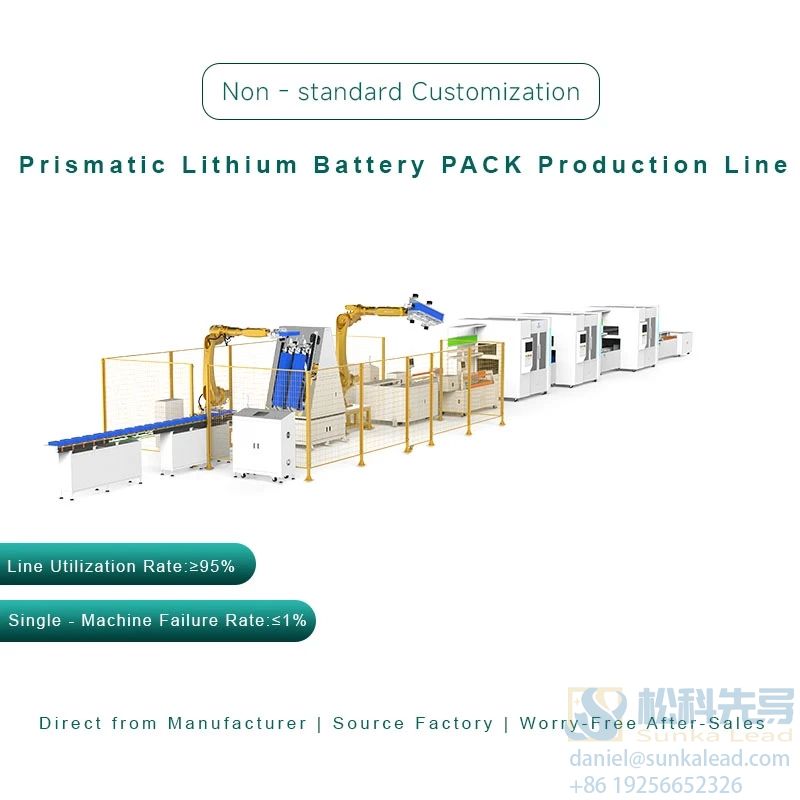 10PPM Customized Non-Standard Prismatic Lithium Battery Pack Manufacturing Line​