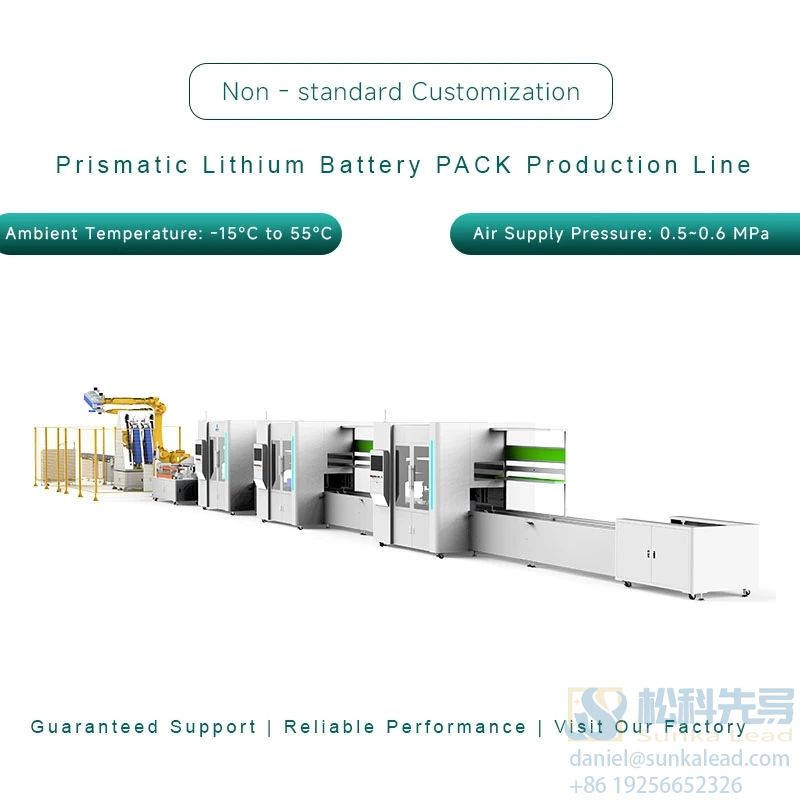 10PPM Customized Non-Standard Prismatic Lithium Battery Pack Manufacturing Line​